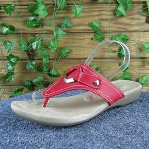 St. John's Bay Women Zion Flip Flop Red Synthetic Sz 9.5 Medium Gently Used 2025
